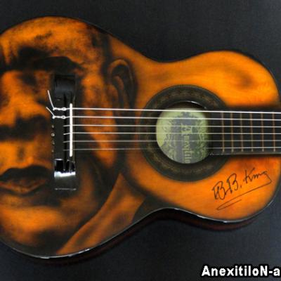 Bb King Airbrushed Guitar By Savvas Koureas 3 2013 Blues Nicosia