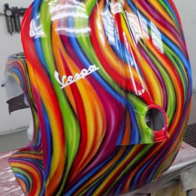 Candy Vespa Airbrushing By Savvas Koureas Nicosia Cyprus