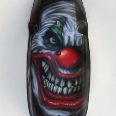 Evil Clown On Kawasaki Chopper Bike Fender By Savvas Koureas 5 2013 Concept Art Cyprus