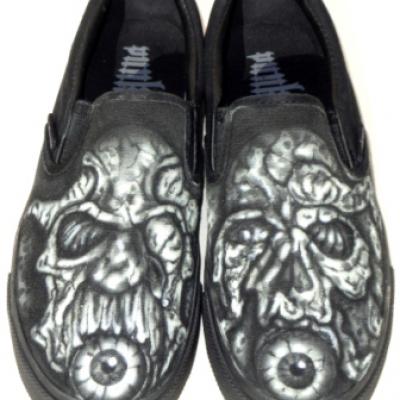 Evil Painted Vans By Savvas Koureas 12 2011 Airbrushing On Vans Shoes