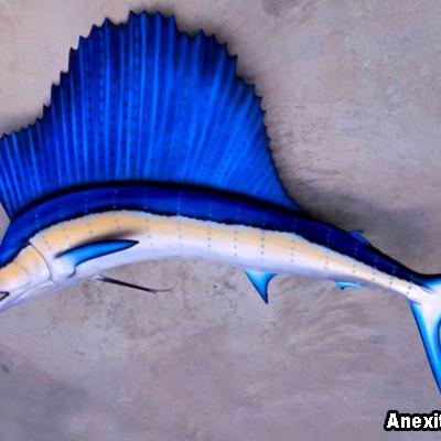 Fiberglass Sailfish Airbrushing By Anexitilon Limasol Cyprus