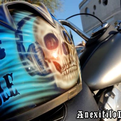 Life Is A Gamble Helmet Airbrush Art By Anexitilon