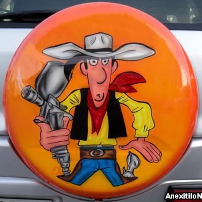 Lucky Luke Airbrushed Wheel Cover By S.koureas Www.anexitilon Art.com Airbrushing Cyprus