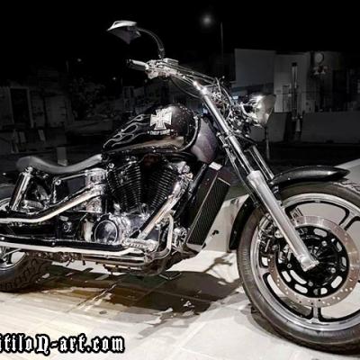 Suzuki Intruder Custom Airbrush Art By Anexitilon