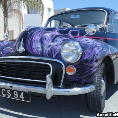 Tribal Flames Street Rod Custom Morris Minor Car Nicosia Cyprus Iwata Medea