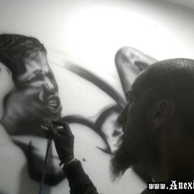 Airbrushing Art Mural By 