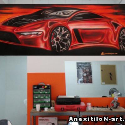 Concept Car Mural Art By Savvas Koureas 2 2012 Lefkosia Cyprus Copy