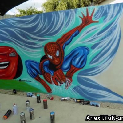 Mcqueen Spiderman Graffiti Process 2