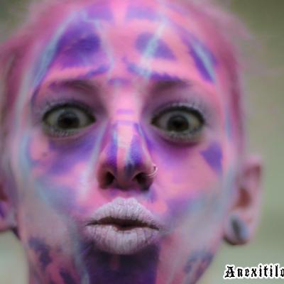 Colored Face Painting Body Art By Anexitilon