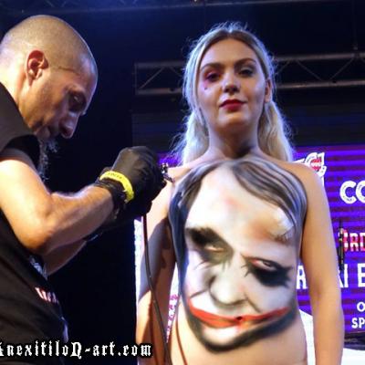 Joker Harley Quinn Freehand Body Art By Anexitilon