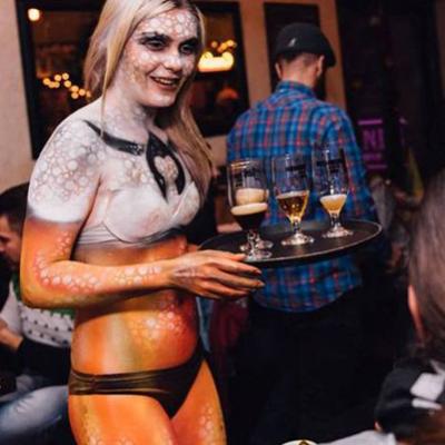 Moondogs Beer Tasting Promo Body Art By Anexitilon