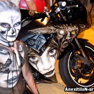 Yamaha R1 Top Model Airbrushing By Anexitilon