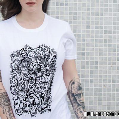 Sacred Tooth Women Tshirt Doodle Design Art Tattooed Model By Anexitilon Savvas Koureas